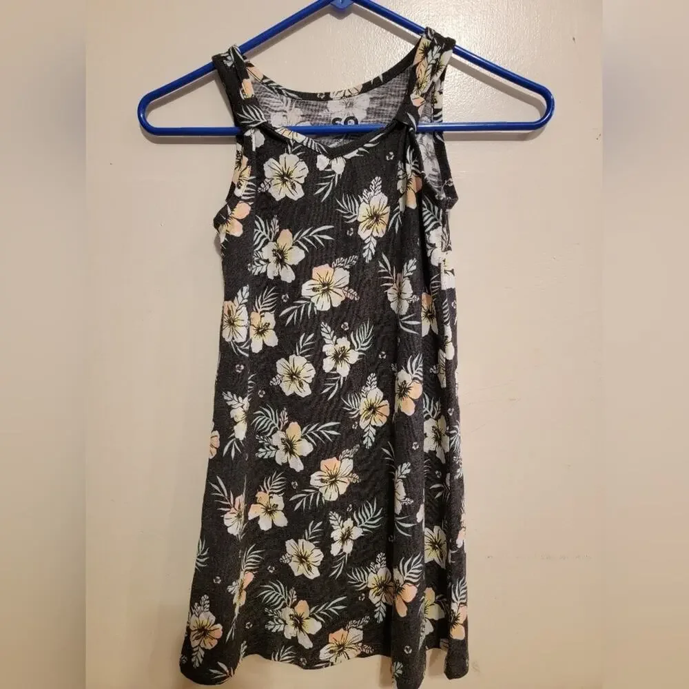Girls So 7 Hibiscus Tank Top Dress